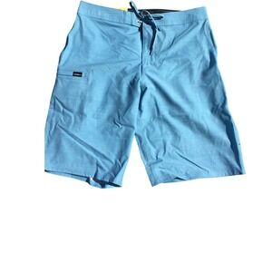 O'Neill Mens Blue Striped Boardshorts Size 32 Standard Fit Quick Dry